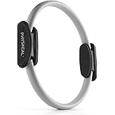 PhysKcal Pilates Ring, 15-Inch Magic Circle with Extra Thick Padded Handles, Pilates Equipment for Toning Inner Thighs, Arms and Strengthening Cores- Workout Guide Included