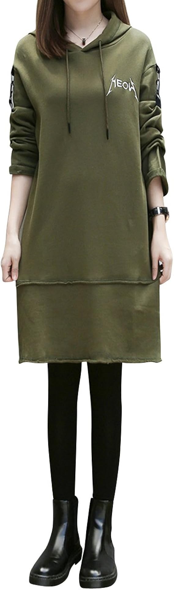 Amazon 大きいサイズ レディース プルオーバーワンピ パーカーワンピース Ll 3l 4l 5l 6l ブラック カーキ 17秋 新入荷 カーキ Ll ワンピース チュニック 通販