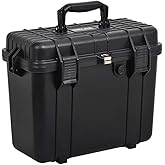 MEIJIA All Weather Waterproof Hard Camera Case With Customized Fit Foam Included, Elegant Black,Fit for Drones,camera,lens,16.26x8.66x13.39inches