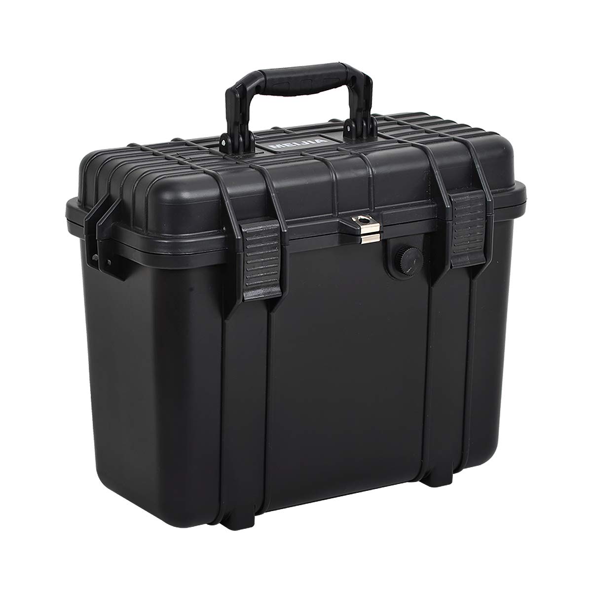 MEIJIA Portable Waterproof Protective Case,Hard Camera Case with Customizable Fit Foam Included, Dry Case,Elegant Black,Fit for Drones,Camera,Lens,16.26x8.66x13.39inches