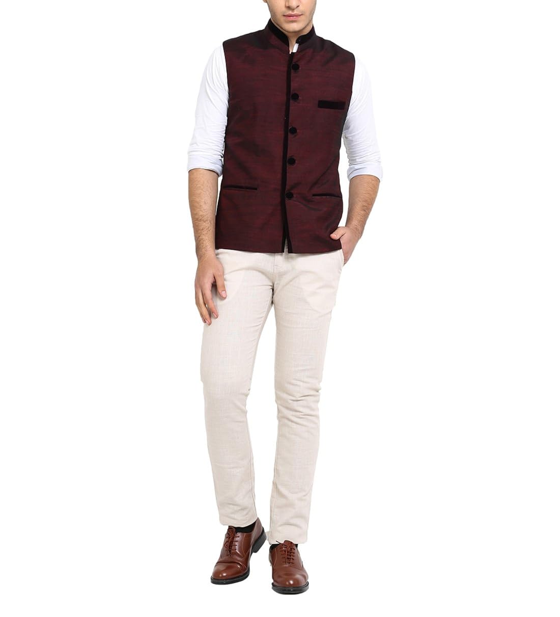 shaftesbury london men's cotton waistcoat