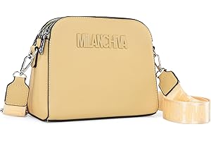 Milan Chiva Small Crossbody Purses for Women Zipper Cross Body Bag with Guitar Strap