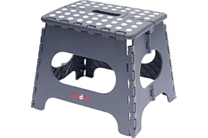 Folding Step Stool, 11 Inch Foot Stool for Kids Adults - Holds Up to 330 lbs, Lightweight Foldable Step Stool with Anti-Slip 