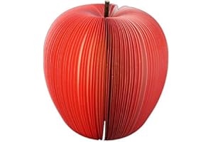 Apple Shape Note Paper 3D Fruit Writing Stationary Portable Memo Pad Message Notepad Wedding Gift Red Sturdy and Economical D