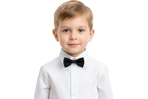Bow Tie for Boys Classic Solid Color Satin Adjustable Kids Bow Tie for Party Graduation Ceremony Wedding