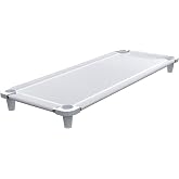 Acrimet Toddler Cot Bed for Kids, Travel, Day Care, 52" x 21" White, 1 Pack | Portable, Stackable Design