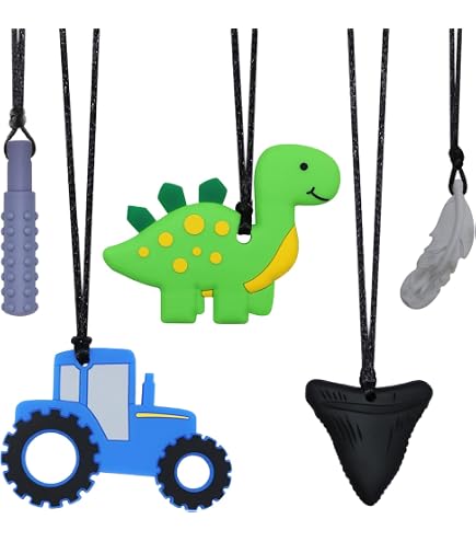 Lot de 12 colliers à mâcher pour enfants sensoriels - Collier extensible à bobine - Jouets sensoriels pour enfants souffrant d'autisme, de TDAH, jouets à mâcher oraux pour garçons et filles