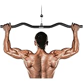 LAT Pulldown Bar One Piece with Full Wrapped, 37in LAT Pull down Attachments for Cable Machine, Triceps Pushdown Bar Shoulder