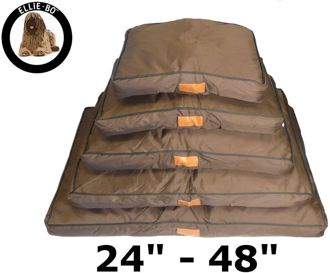 EllieBo Waterproof Dog Beds in Brown Tailor made to fit cages and