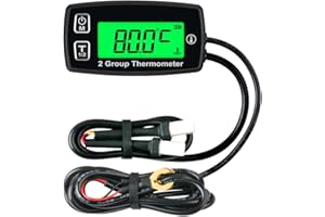 Taikemeti LCD Display Digital Engine Temperature Gauge Thermometer Temperature Waterproof Thermometer is Designed to Measure 