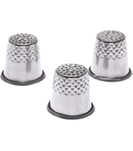 Dés à Coudre En Laiton - COMNICO (lot De 4) - Pour Couture, Broderie, Protection Doigts (2,3cm Hauteur)