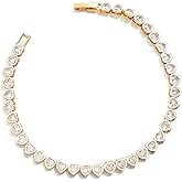 Pearich 14k Gold Filled Tennis Bracelet, Evil Eye Bracelets, Heart Tennis Bracelets, 3MM Cubic Zirconia Bracelets for Women, Gold Bracelets For Women