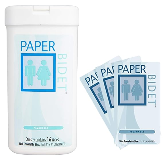 Paper Bidet Body Wipe Company Biodegradable, Unscented