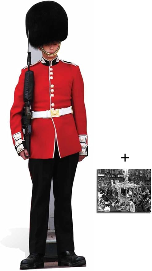 Amazon Com Fan Pack The Queen S Guard British Royal Family Guardsman Lifesize Cardboard Cutout Standup Includes 8x10 20x25cm Photo Home Kitchen