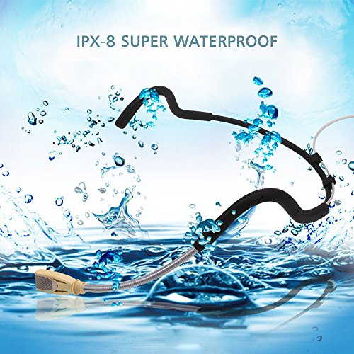 XIAOKOA 2.4G Wireless Microphone Fitness Headset Microphone, Waterproof Mic for Voice Amplifier, Recording, Fitness, Coach, Stage Performance, Speaker - Thumbnail 4