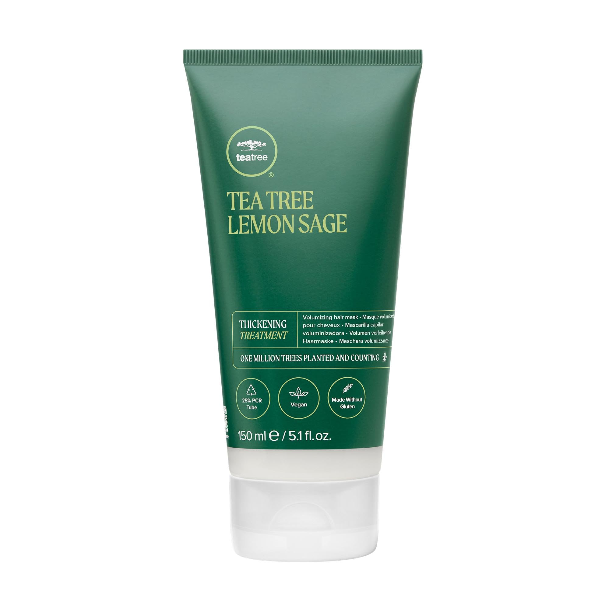 Tea Tree Lemon Sage Thickening Treatment, Volumizing Hair Mask, For Fine Hair, 5.1 oz