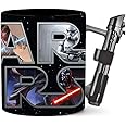 Silver Buffalo Star Wars Lightsaber Sculpted Handle Ceramic Mug, 20 Ounces