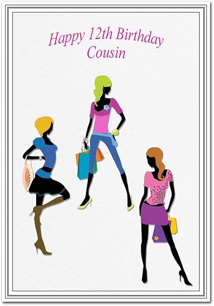 Biglietto Di Auguri Speciale Per Dodicesimo Compleanno Ragazza Dodici Anni Unusual Unique Best 12 Anni Carta Con Finitura Opaca Da 350 G Mq Multicolore Cousin 12th ay Fashion Girls Amazon It