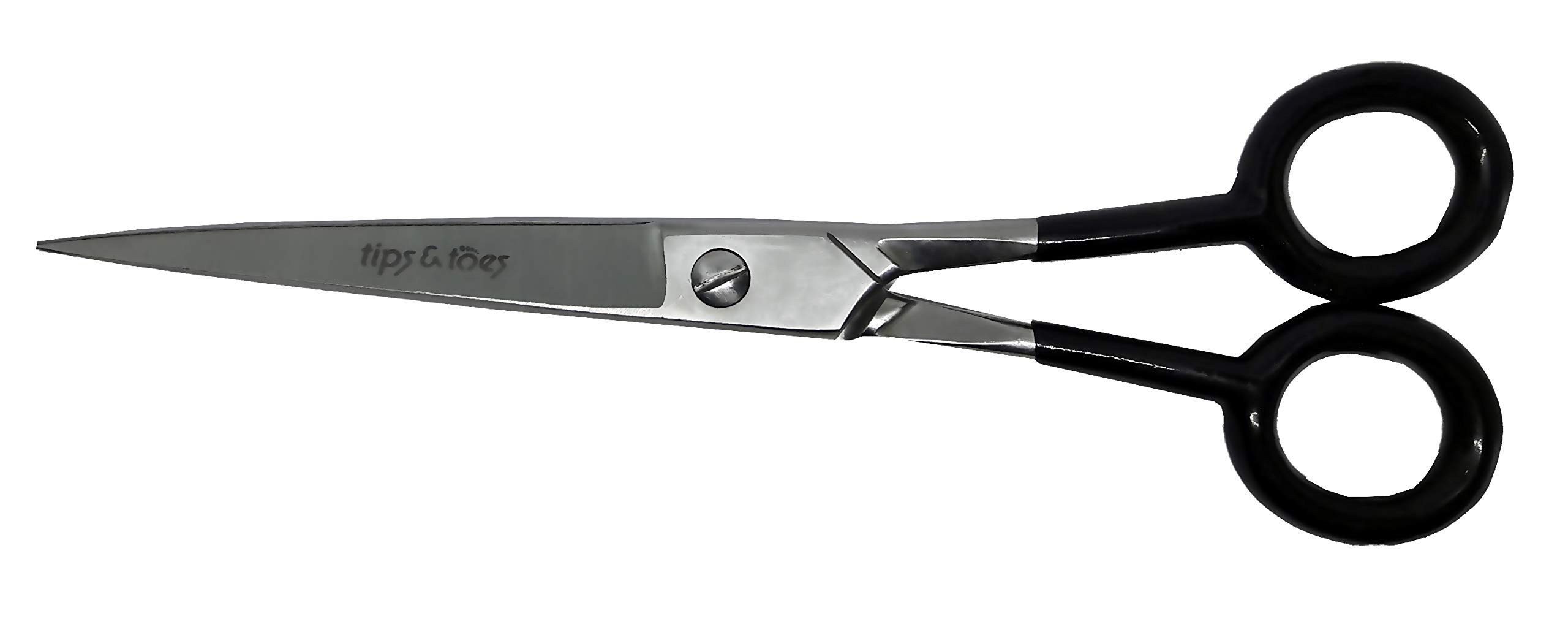 Scissors-Hair Cutting/Hairdressing/Barber Salon/Hairdressers Stainless Steel Scissors for Men Women and Children - Professional Super Cut- PVC Grip- Stainless Steel-Light Weight-14cm (Black PVC Grip)