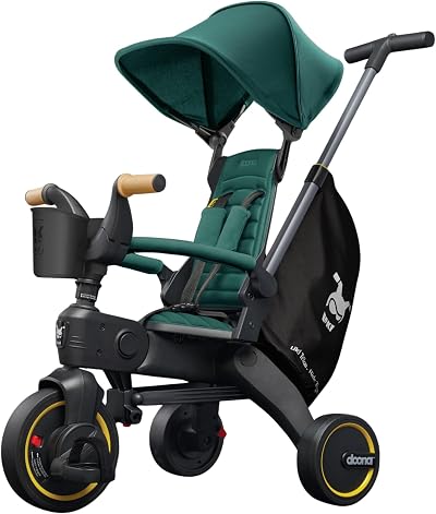 Doona Liki Trike S5 Deluxe Foldable Toddler Tricycle Racing Green 10m-3y