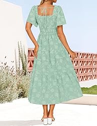 ZESICA Women's Summer Boho Floral Midi Dresses 2025