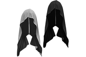 Cooling Hooded Towel Set, 2-Piece UV Protection Sports Towels, Quick-Dry for Neck and Face, Black and Grey
