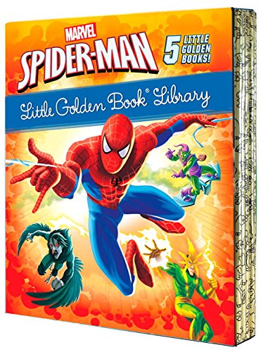 Spider-Man Little Golden Book Library (Marvel): Spider-Man!; Trapped by the Green Goblin; The Big Freeze!; High Voltage…