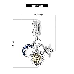 VALGACLS Sun Star Moon Charm Sun Charm Star Charm
