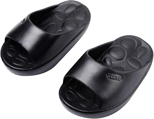 Amazon Fenjidoor ダイエットスリッパ バランスサンダル R形状底面 かかとのない設計 履くだけで美脚 美尻 瘦身 ブラック S 22 23 5cm シューズ バッグ