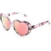FEISEDY Polarized Heart Shaped Sunglasses Oversized Vintage Fashion Love Eyeglasses for Women UV400 B2337