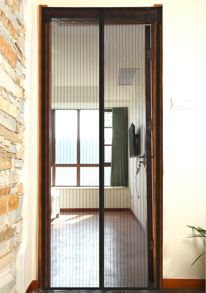 Magnetic Screen Door Insect Door Mesh Curtain Magnetic Fly Screen Net Doorways Doors Patio Mesh Protection Door Net Curtain Top to Bottom Keeps Bugs B0716ZHT18