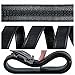 Leather Belts for Men with Automatic Buckle Ratchet Slide Holeless Black Long 52