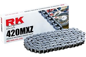 RK Racing Chain 420MXZ-86 (420 Series) Steel 86 Link Heavy Duty MX/SX Racing Non O-Ring Chain with Connecting Link