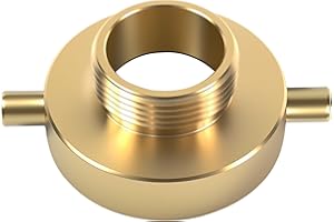 SpringSpray 2-1/2" NST (NH) Female x 1-1/2" NST (NH) Male Brass Fire Hydrant Adapter with Pin Lug Brass Fire Equipment