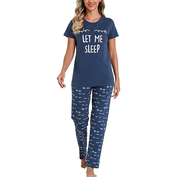 Conjunto de pijama de manga larga para mujer, color azul hielo, ropa de dormir de dos piezas, sin botones, con pantalones largos, talla S, Azul (Ice Blue