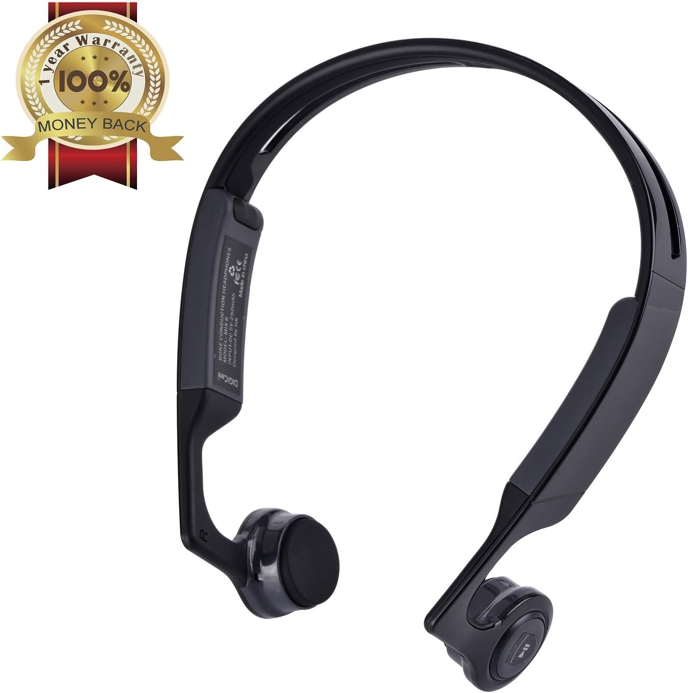 Bone Conduction Headphones Open-ear Wireless Headset Bluetooth 4.1 Earphone with Microphone IPX5 Sweatproof Good for Running&Jogging&Cycling&Hiking&Climbing