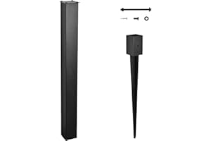 BTRAM Heavy Duty Mailbox Post, 43" In-Ground Mounting Post for Use with Mailbox (Black)