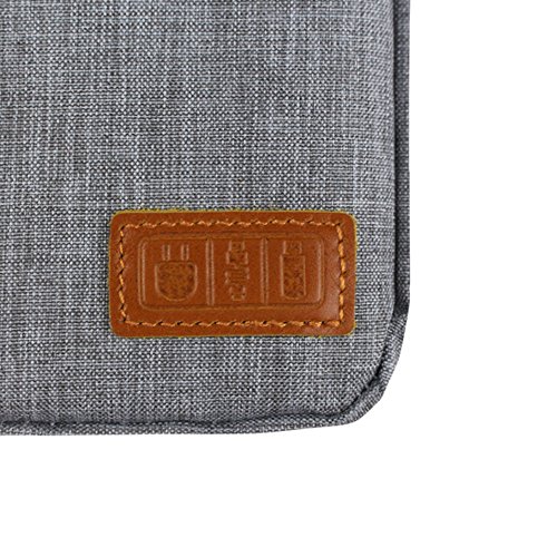 Electronic Accessories Bag,Digital Gadget Organizer Case,Gray Nylon Travel Gear Storage Carrying Sleeve Pouch for Cable,USB,Earphones,Portable Hard Drives,Power Banks - Thumbnail 6
