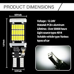 Sinytuto Pack-4 LED Reverse Lights, T15 4014 45SMD