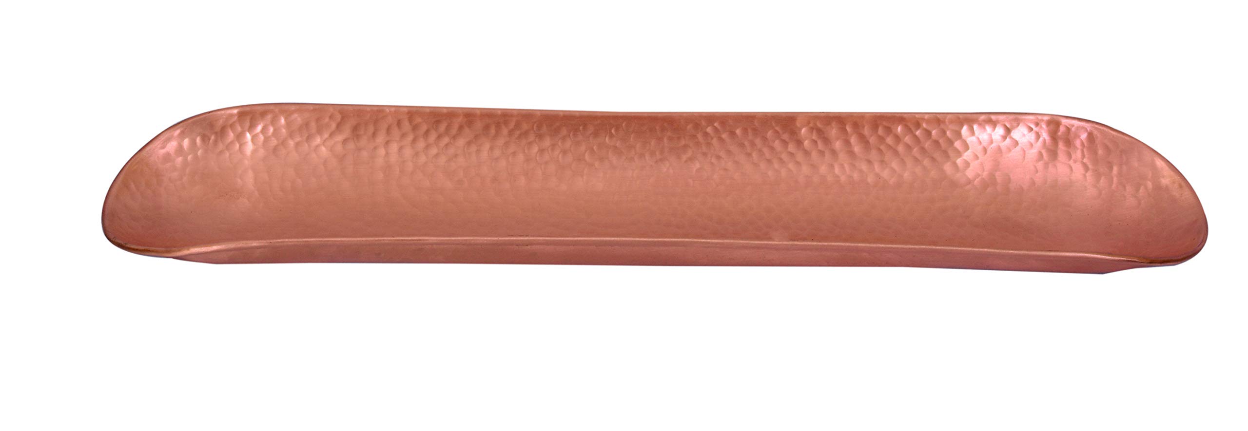 De Kulture Works Handcrafted Copper Centerpiece Tray for Cookies, Knick Knacks, Dry Fruits, Biscuits, Olive 14.5x3.5x1LWH Inches Copper Color