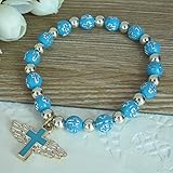 12 Pcs Angel Wing Cross Bracelet Favor for Boy - Baptism Favor/Christening Favor/Bautizo Recuerdos