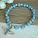 12 Pcs Angel Wing Cross Bracelet Favor for Boy - Baptism Favor / Christening Favor / Bautizo Recuerdos