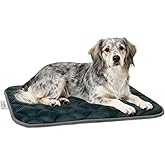 furrybaby Dog Bed Mat Flat Crate Mat with Anti-Slip Bottom Machine Washable Pet Kennel Pad for Dog Sleeping (M 30x19'', Grey Mat)