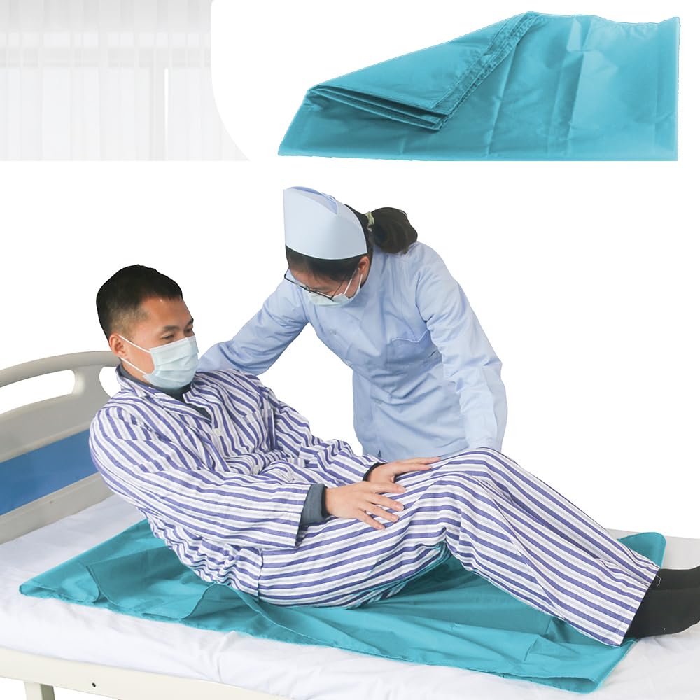 Photo 1 of Sky Blue Tubular Slide Sheet for Patient Transfer ?Washable & Reusable Draw Sheets, Sliding Board Suitable for Cars, Vehicles, Wheelchairs, Hospitals, Bed Transfers, Nursing Home Care?53" x 28"