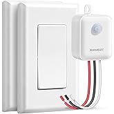 SURAIELEC 3 Way Wireless Light Switch and Receiver Kit, RF 100Ft, No WiFi, No Interference, Expandable 15AMP Remote Control W