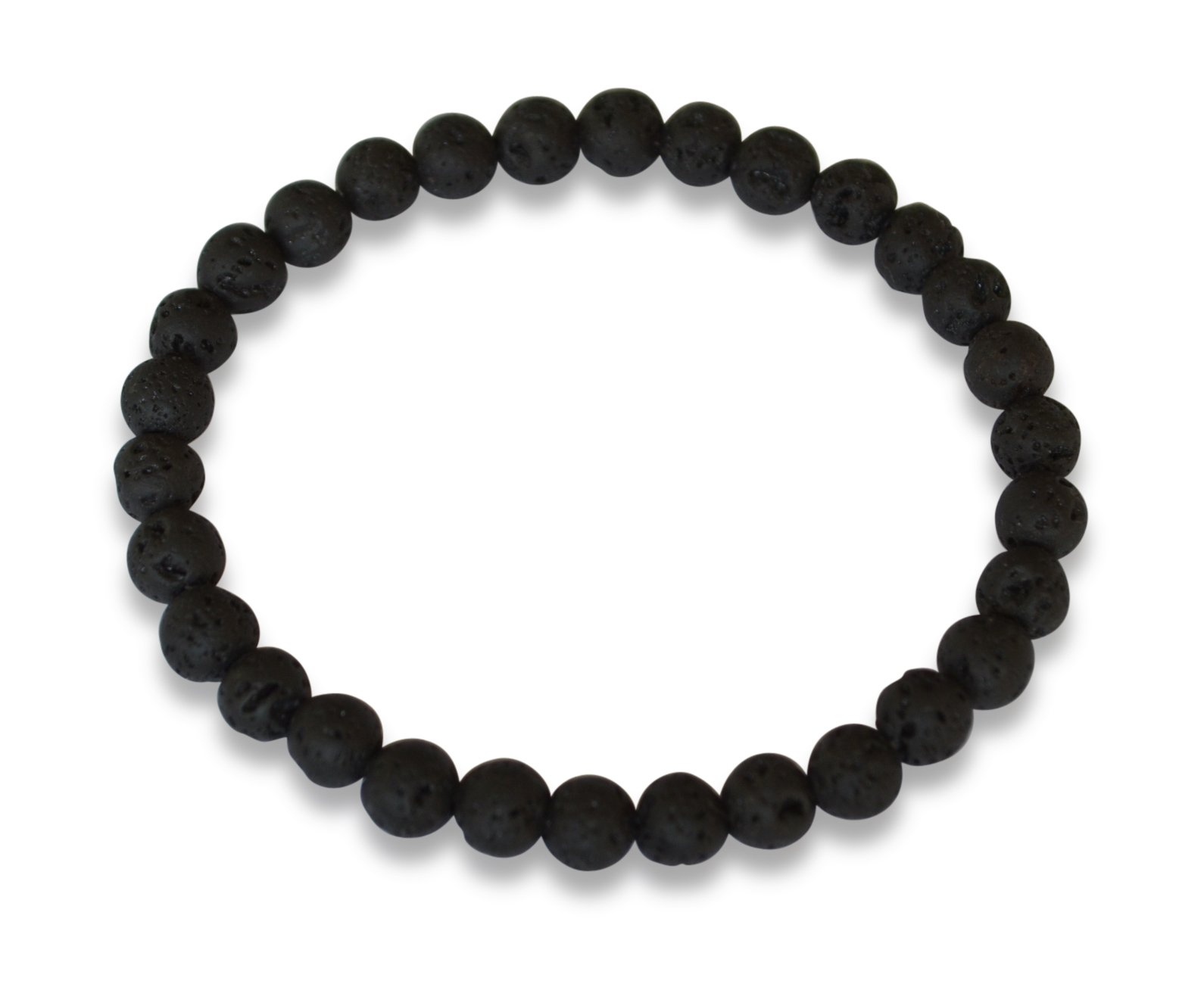 Vifaleno Lava Bracelet, Natural, Round, 6mm