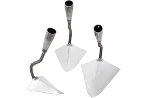 ZEONHEI 3 PCS Hoe Garden Tool Set, Triangle Gardening Hoes with Sharp Blade, Hand Plow Hoes for Digging, Backyard Weeding, Loosing Soil