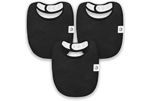 Giggly Goose 3 Pack Baby Bibs for Boys & Girls | Cotton, Absorbent Drooling & Teething Bib | Thick, Adjustable Snap-on