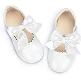 CENCIRILY Toddler Little Girls Flower Dress Shoes Mary Jane Ballet Flats Party School Bowknot Princess Wedding Shoes
