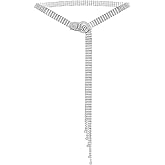 Heliltd Rhinestone Chain Belt with Adjustable Crystal Waistband for Dress & Jeans